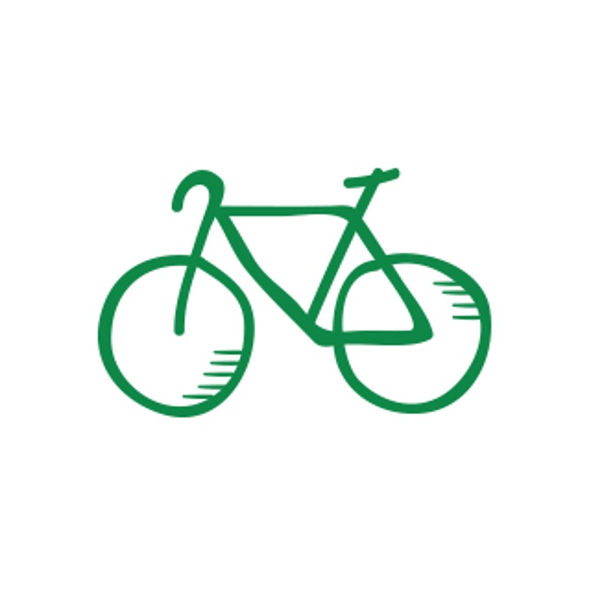 Soziales Engagement - gezeichnetes Fahrrad